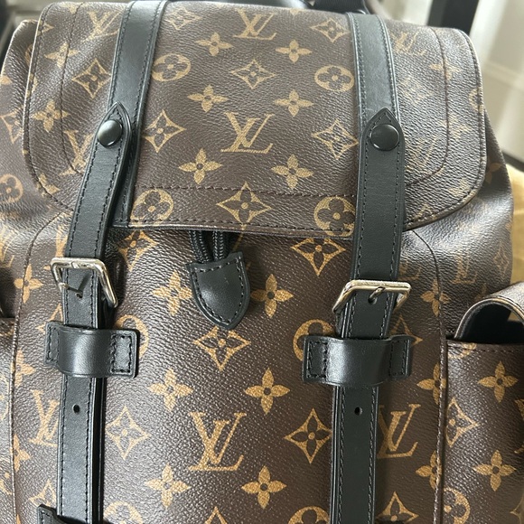 Louis Vuitton Brown Monogram Backpack with Black Accents - Picture 2 of 16